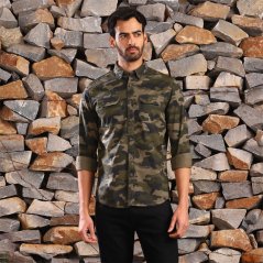 RE KOŠILE PÁNSKÁ OLIVE CAMO