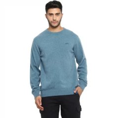 SVETR PÁNSKÝ TYRKYS FLAT KNIT CREW