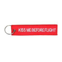 KLÍČENKA KISS ME BEFORE FLIGHT RED