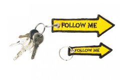 KLÍČENKA FOLLOW ME, YELLOW BLACK