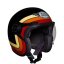 Helmet Jet C/visiera Border stripes Black