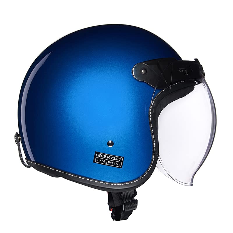 Helmet c/visiera Bobber Blue L 600MM
