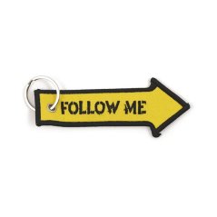 KLÍČENKA FOLLOW ME, YELLOW BLACK