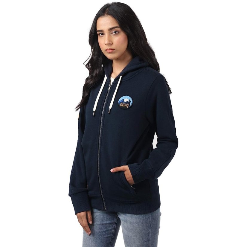 MIKINA DÁMSKÁ NA ZIP NAVY EXPLORER - Velikost: S