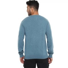 SVETR PÁNSKÝ TYRKYS FLAT KNIT CREW