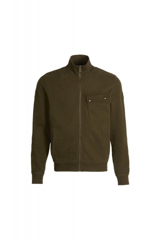 MIKINA PÁNSKÁ OLIVOVÁ LIM.EDICE - 120 výročí  KOLEKCE BELSTAFF - Velikost: XXXL